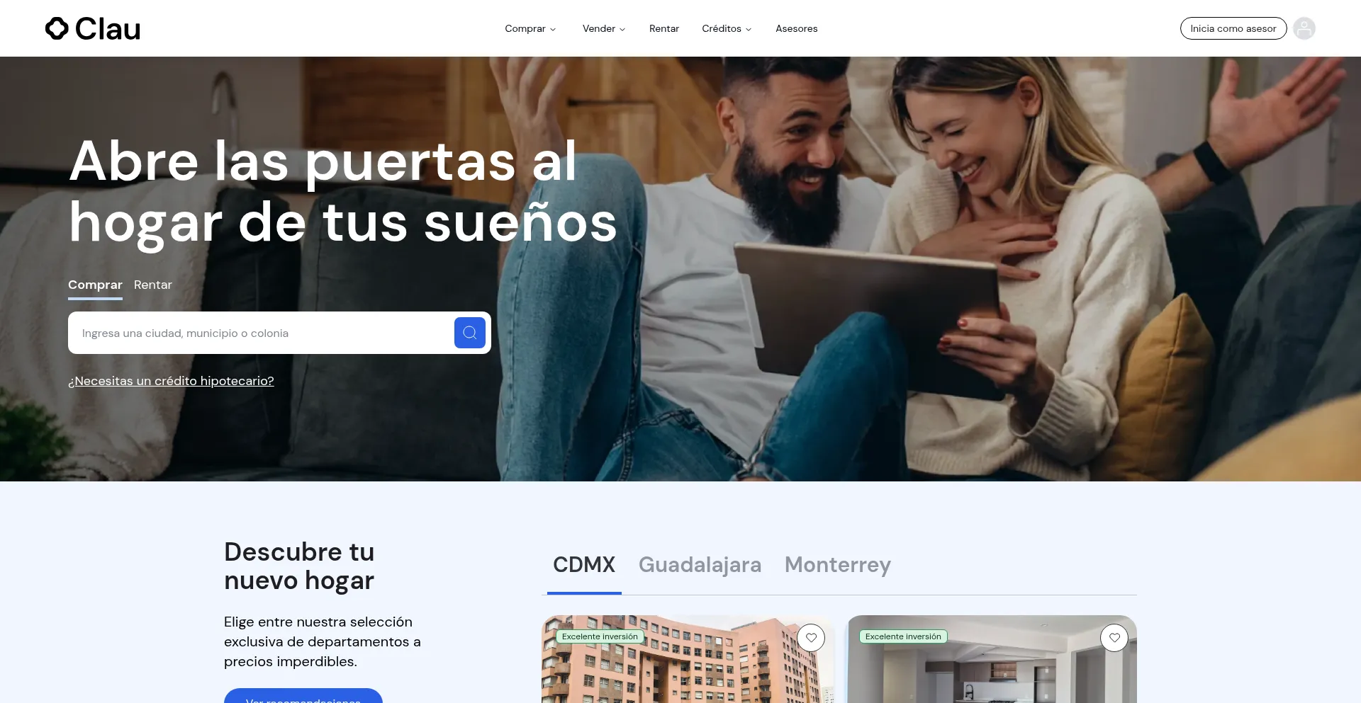 Website screenshot of Clau.com