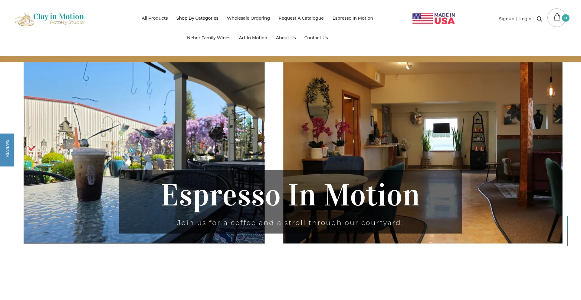 Website screenshot of Clayinmotion.com