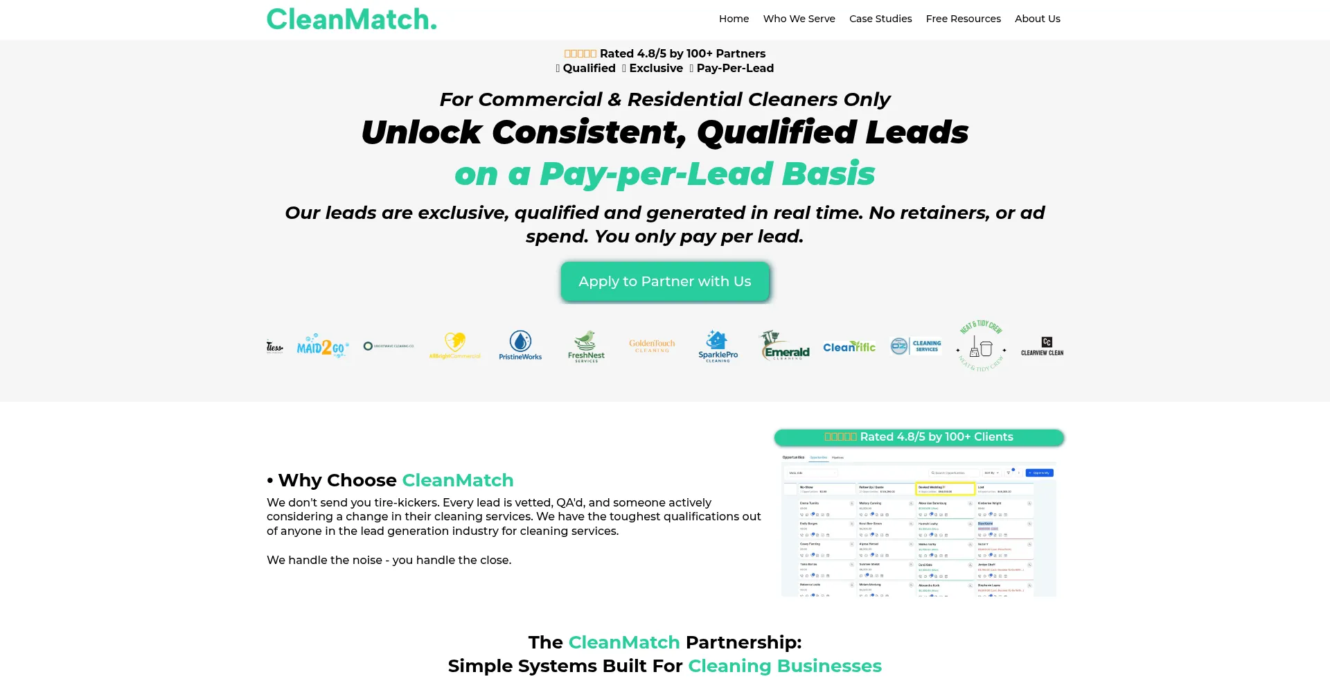 Cleanmatch.io Screenshot