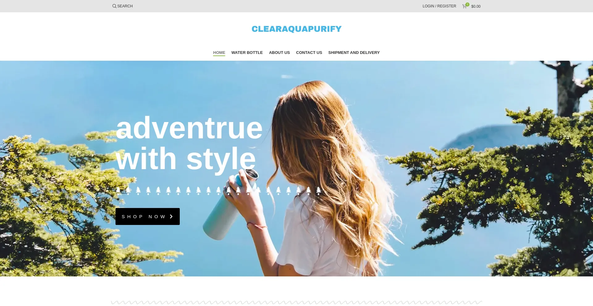 Website screenshot of Clearaquapurify.com