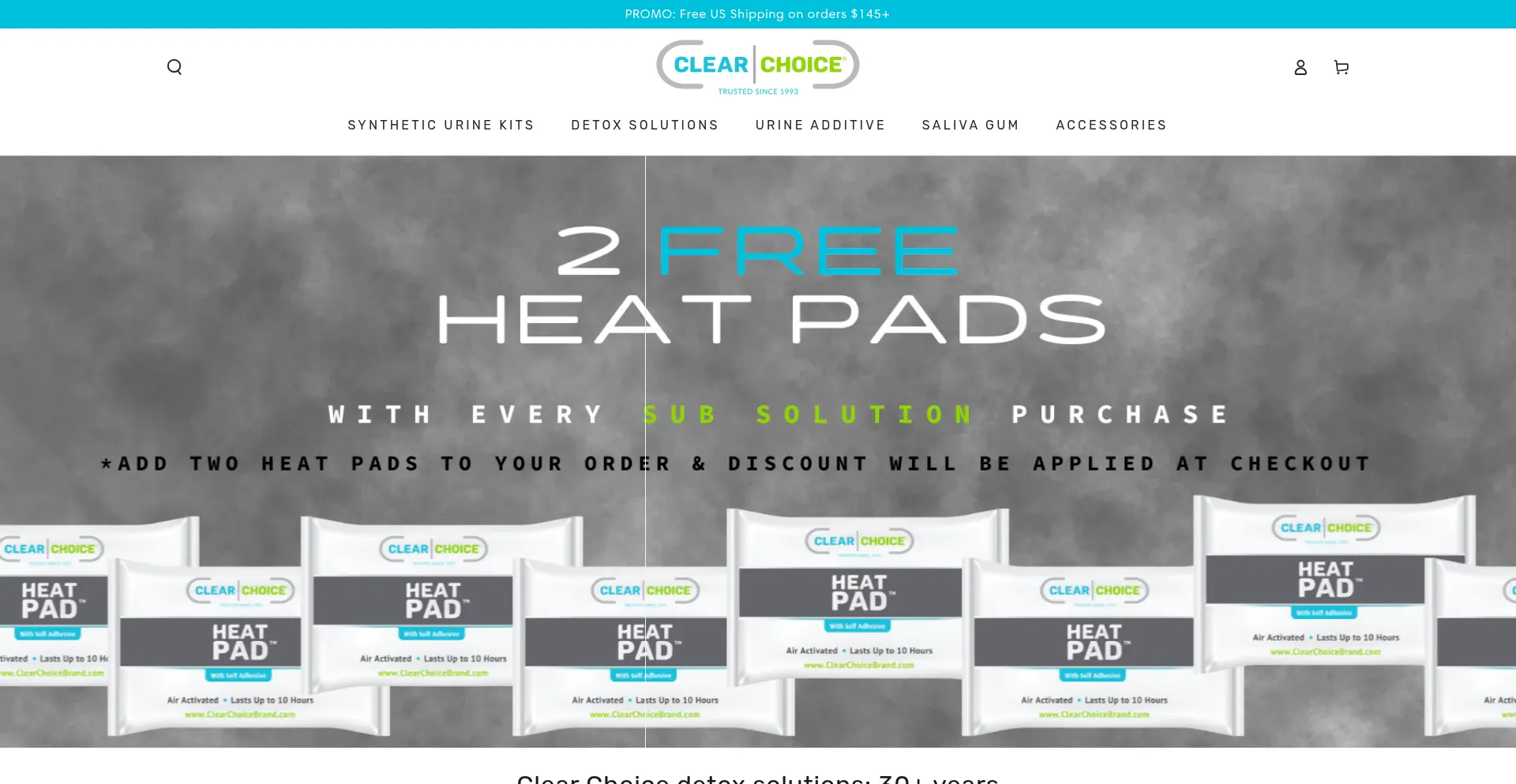 Website screenshot of Clearchoicebrand.com