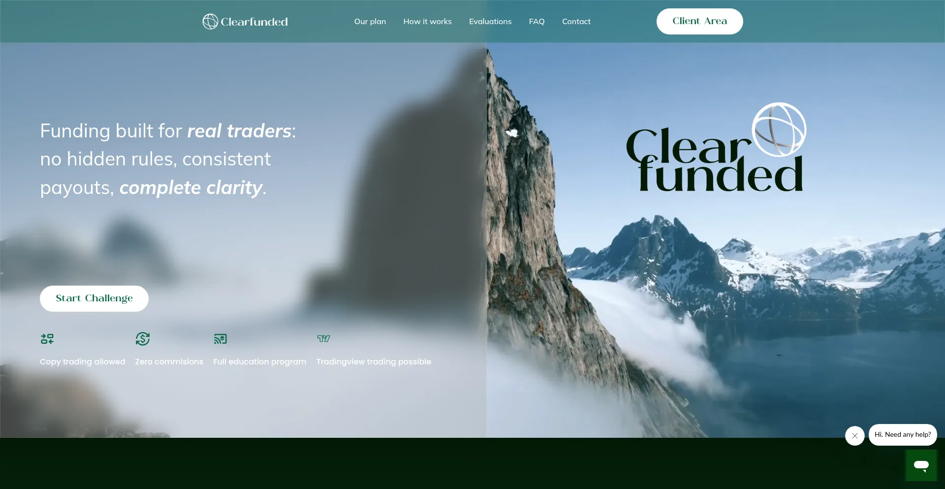 Website screenshot of Clearfunded.com