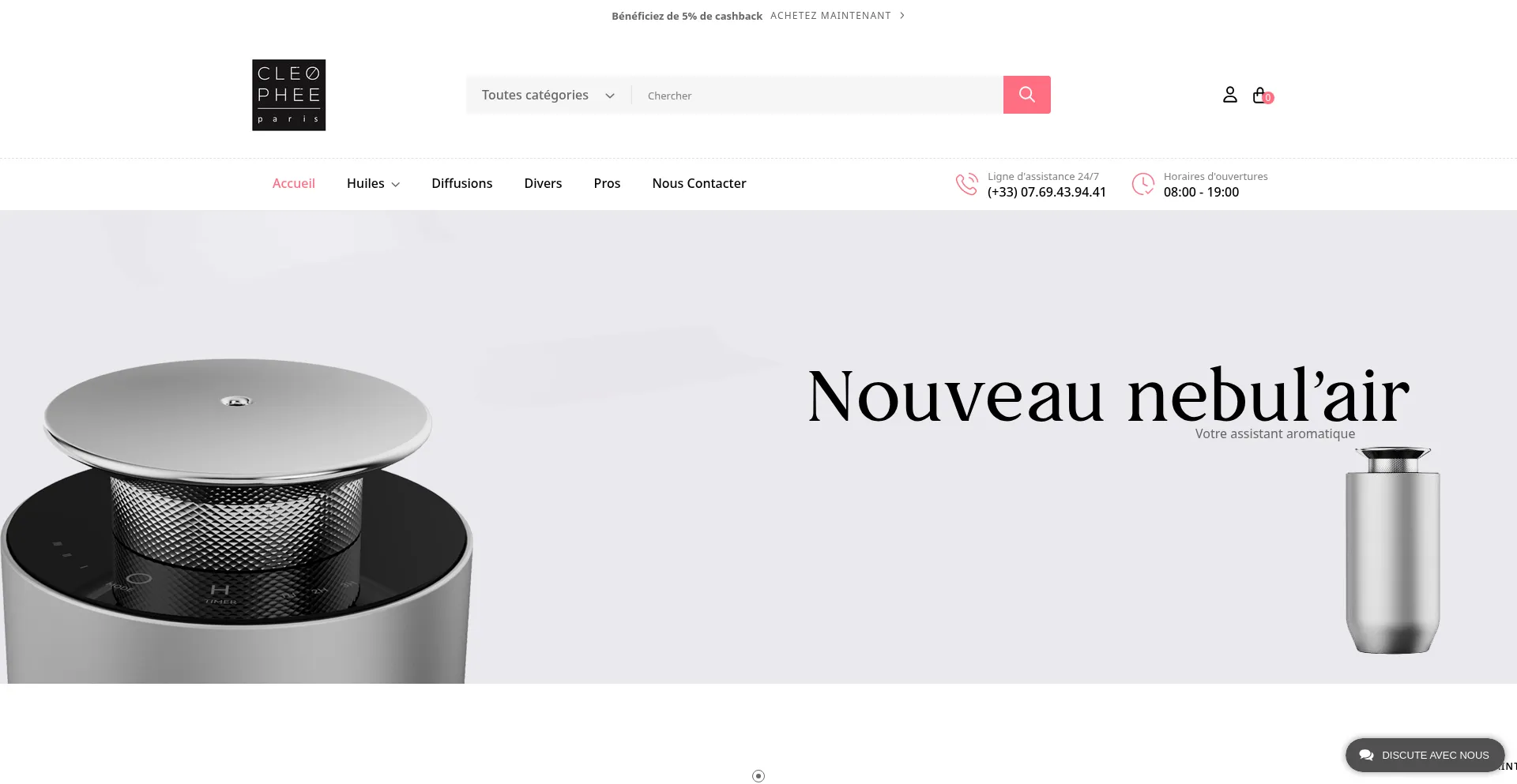 Website screenshot of Cleophee-paris.com