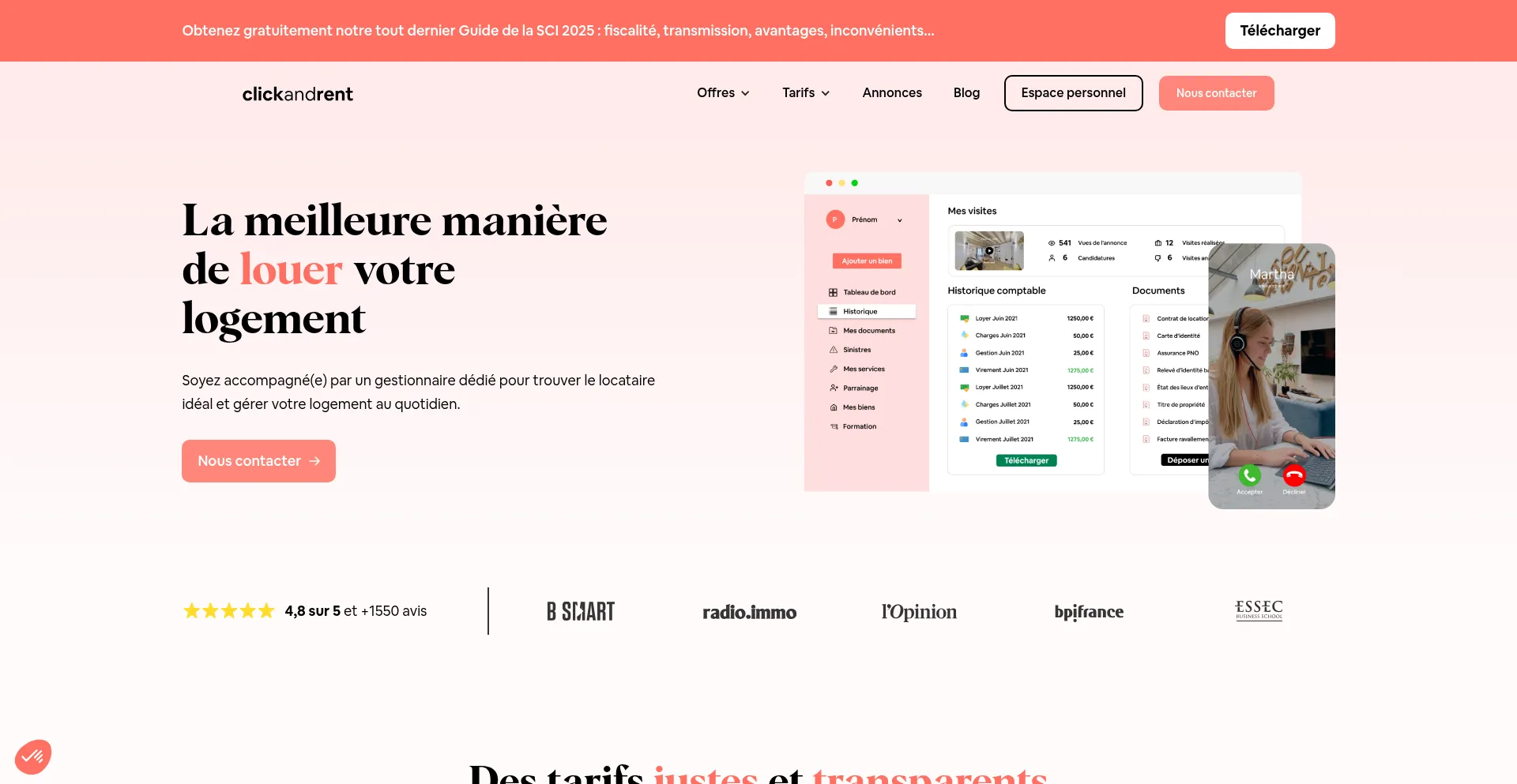 Clickandrent.fr Screenshot