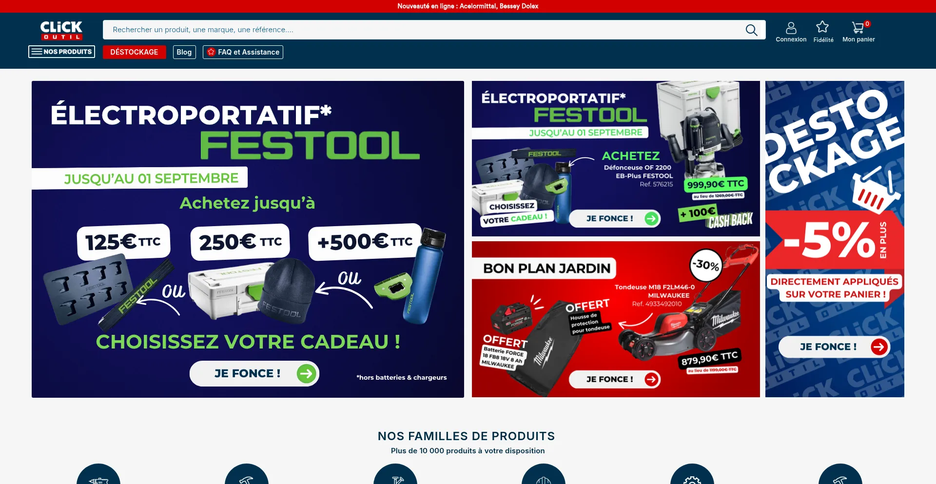 Website screenshot of Clickoutil.com