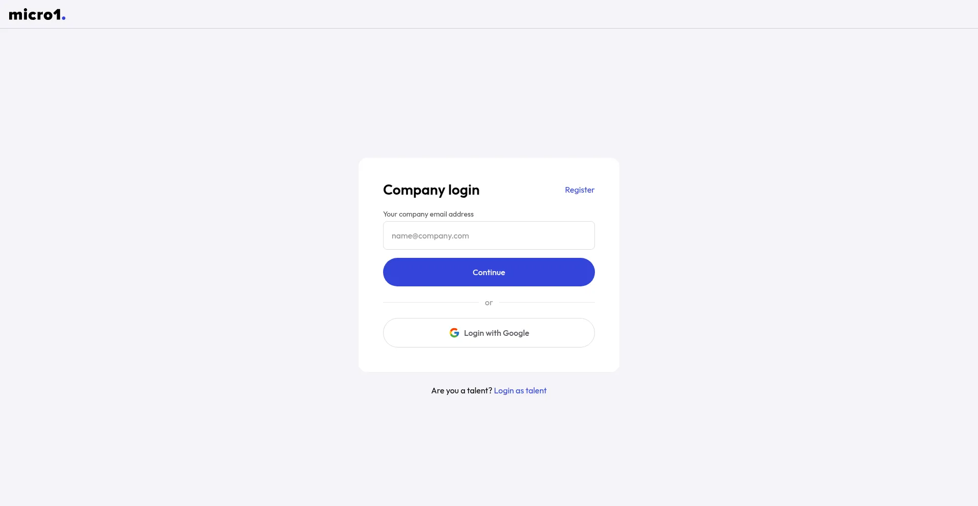 Client.micro1.ai Screenshot