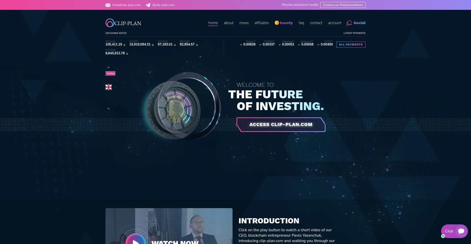 Website screenshot of Clip-plan.com