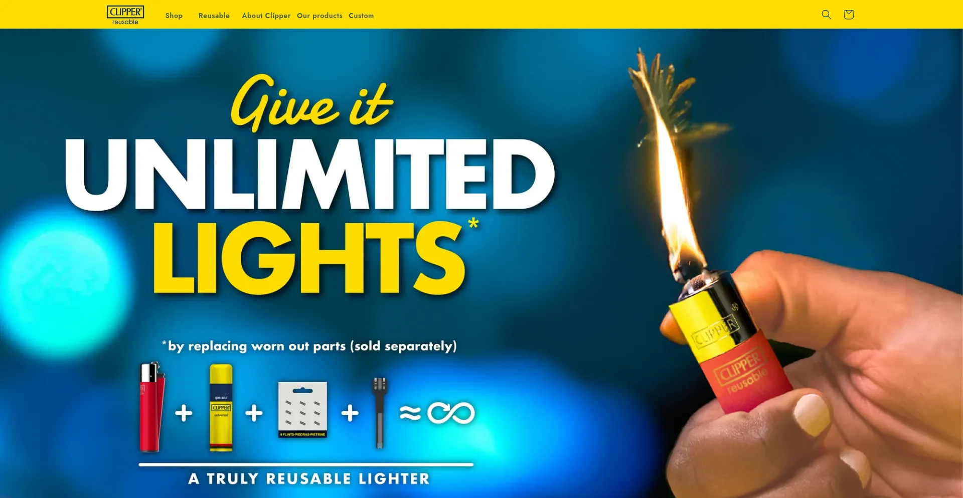 Website screenshot of Clipper.com
