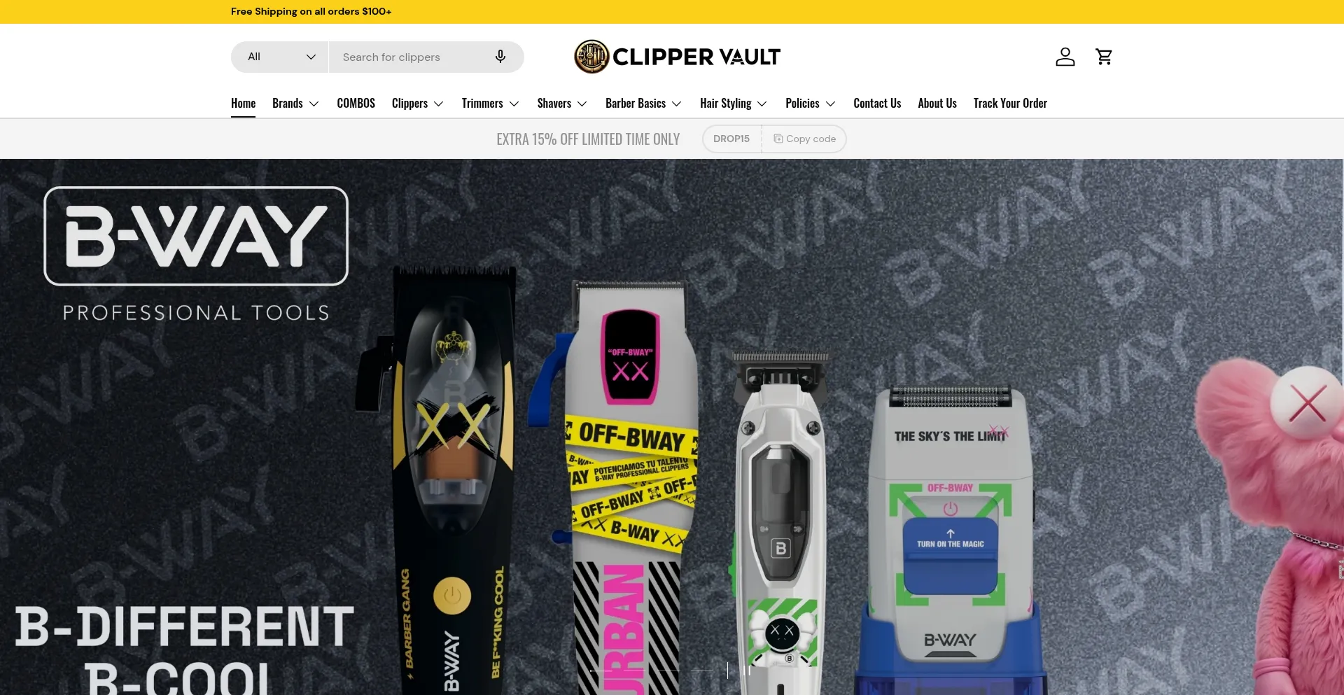 Website screenshot of Clippervault.com