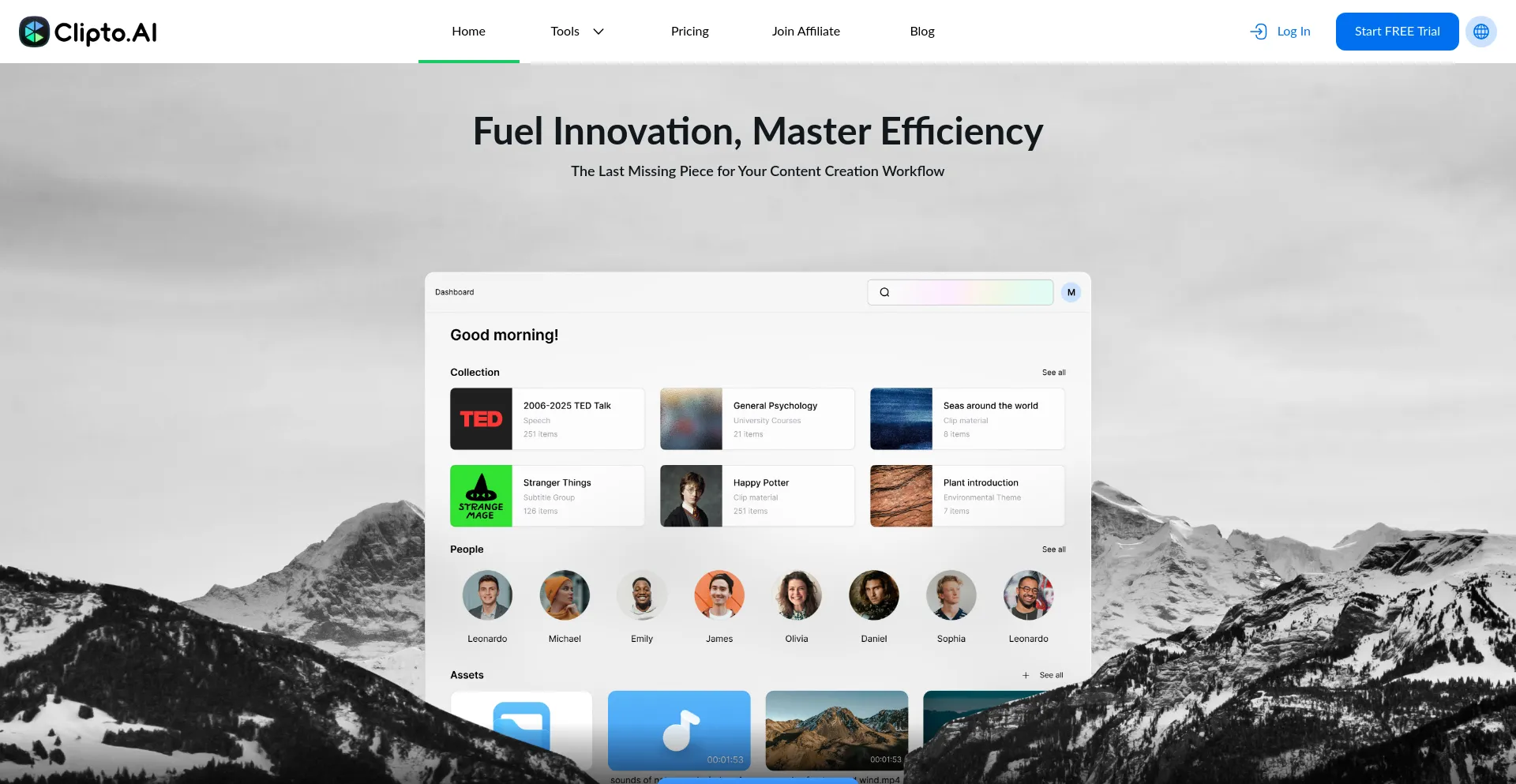 Website screenshot of Clipto.com