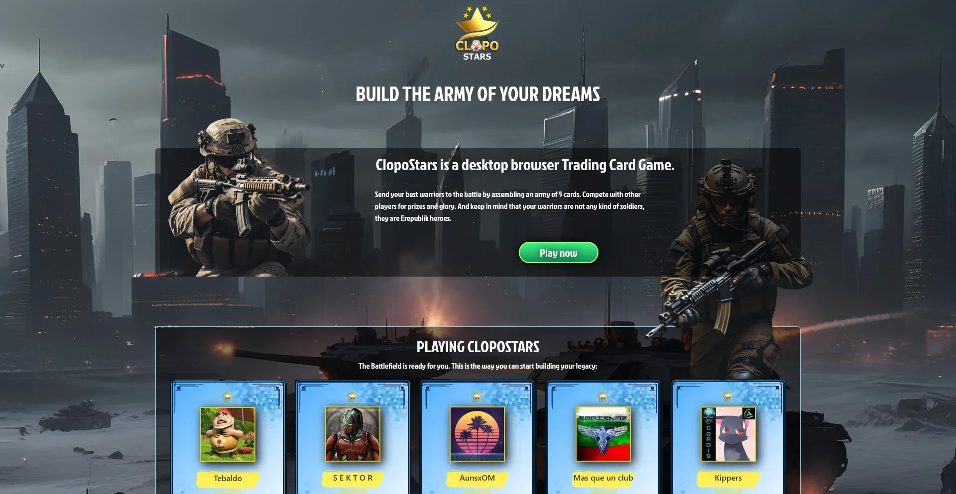 Clopostars.com Screenshot