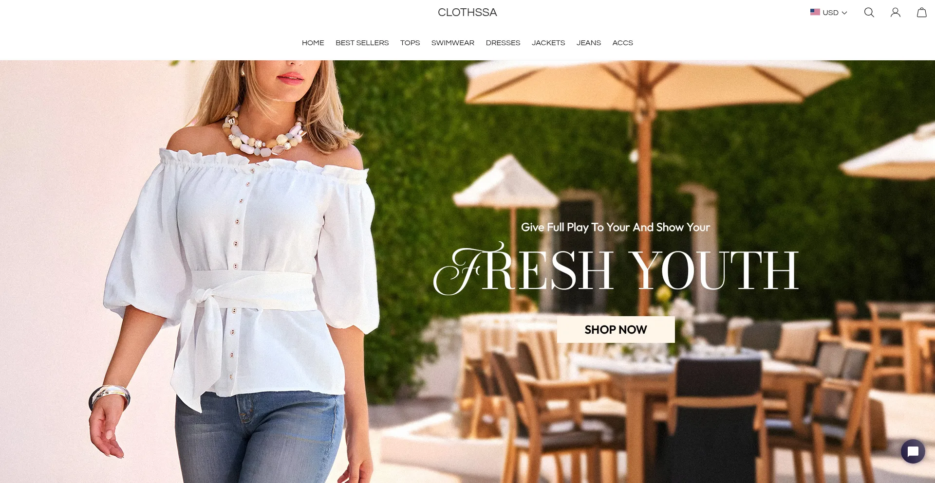 Clothssa.com Screenshot