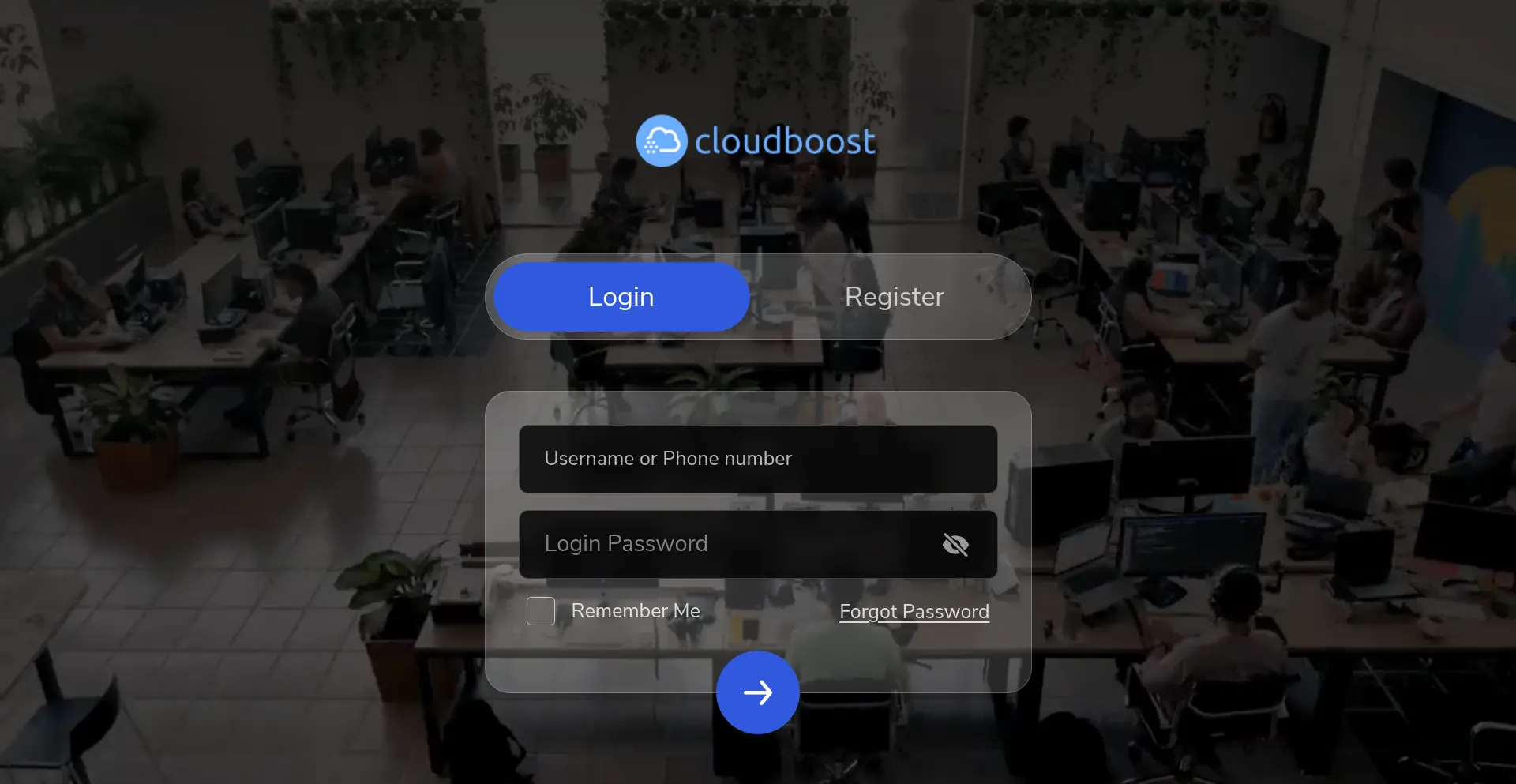 Website screenshot of Cloudboost.club
