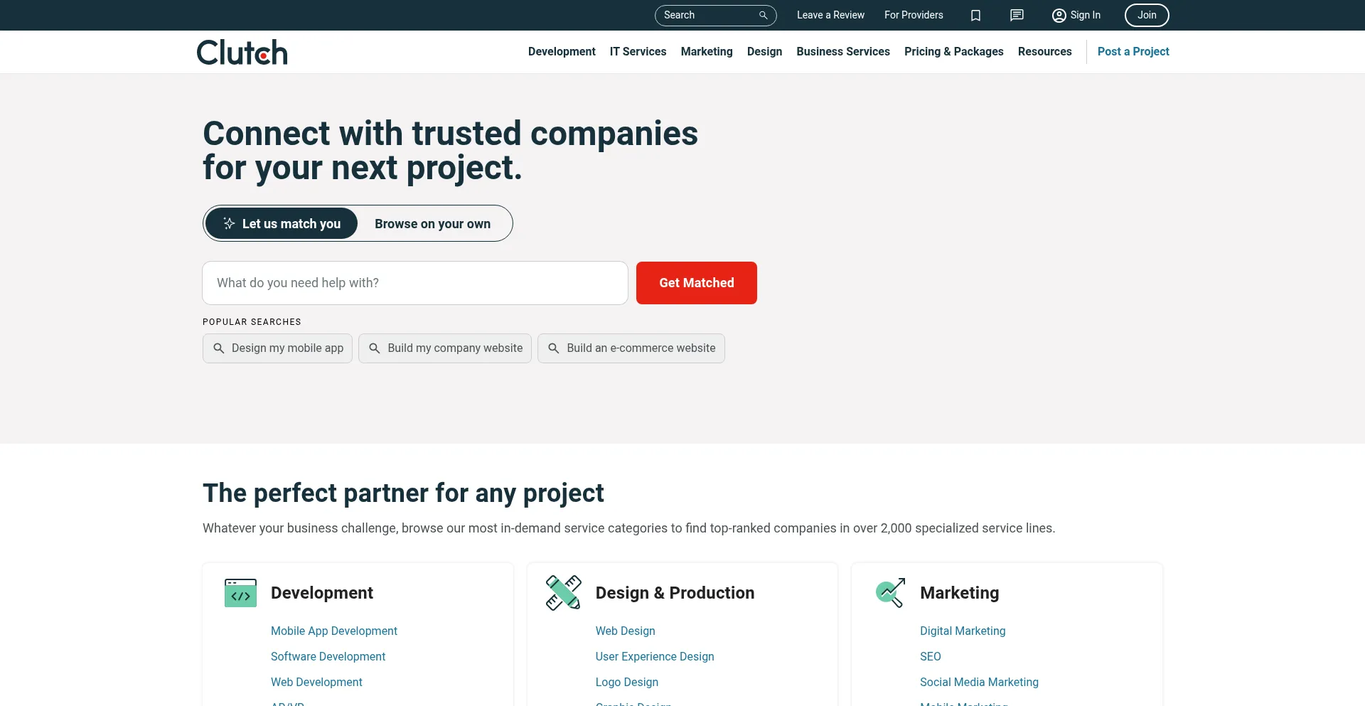 Clutch.co Screenshot