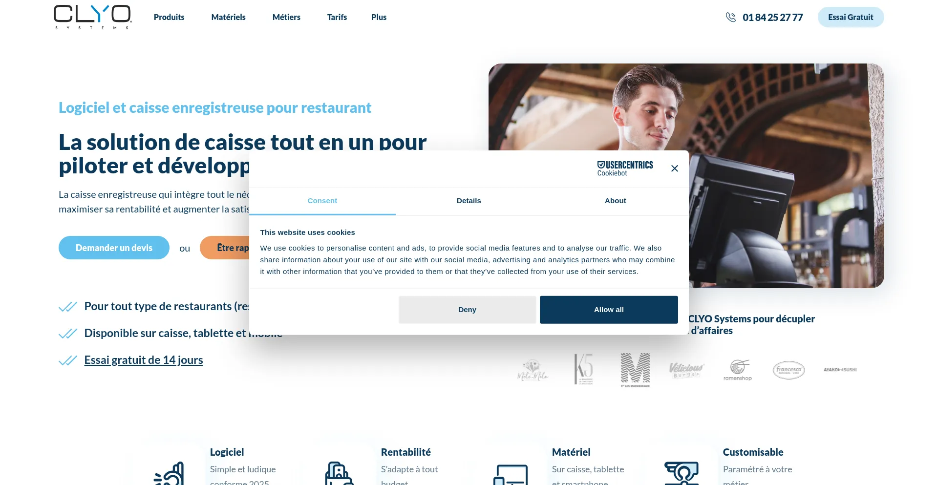 Website screenshot of Clyosystems.com