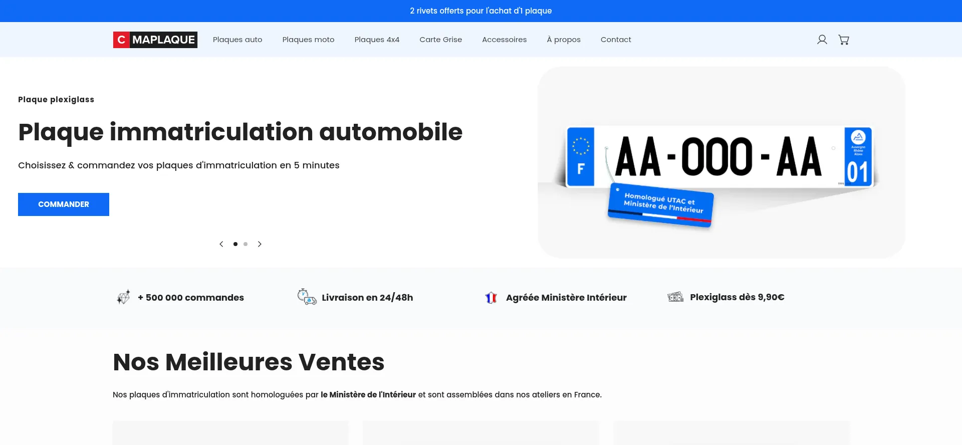 Website screenshot of Cmaplaque.fr