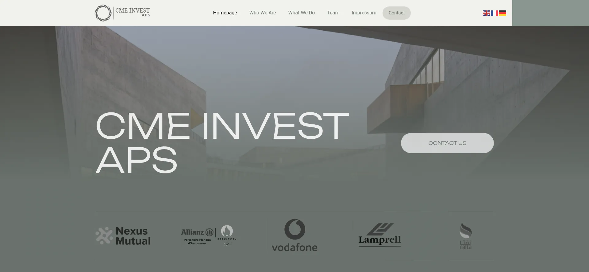 Website screenshot of Cme-invest.com