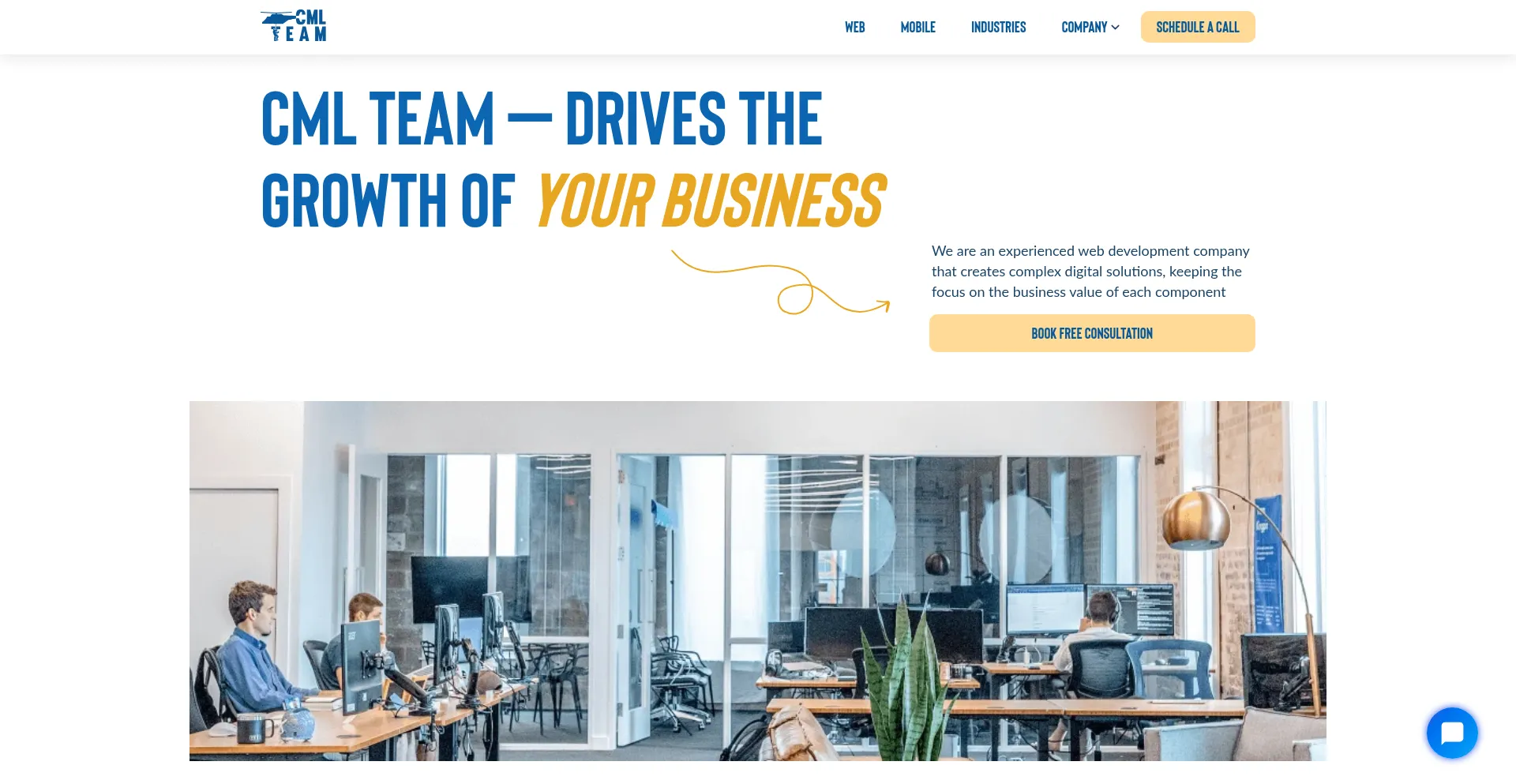 Website screenshot of Cmlteam.com