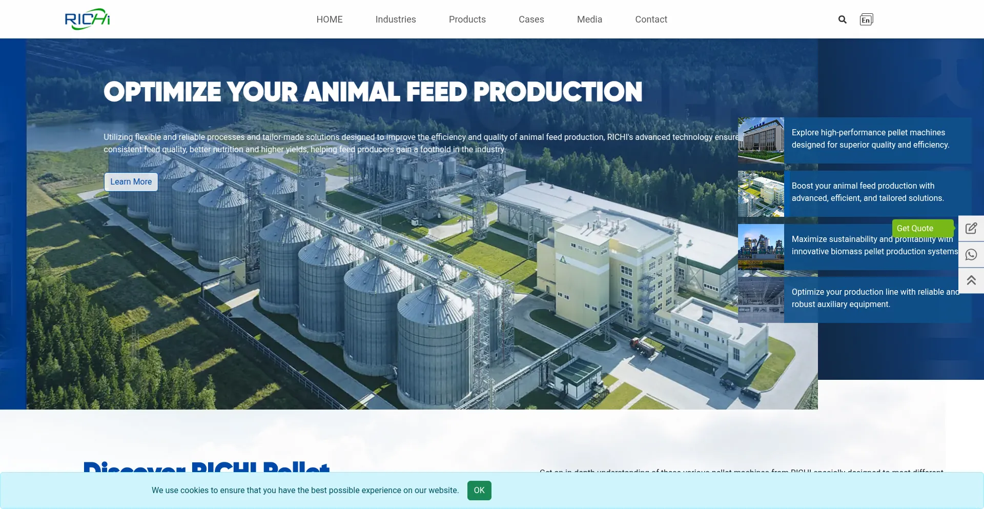 Website screenshot of Cn-pellet.com