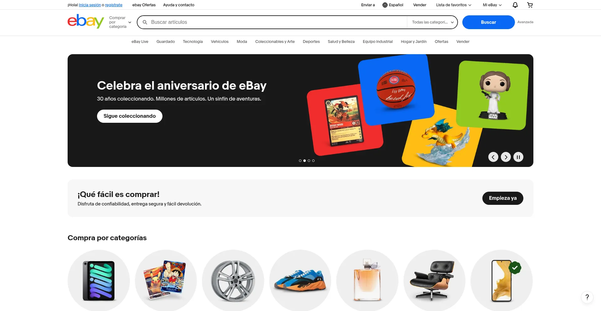 Website screenshot of Co.ebay.com