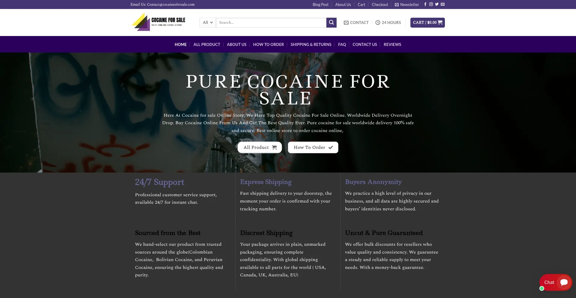 Cocainesforsale.com Screenshot