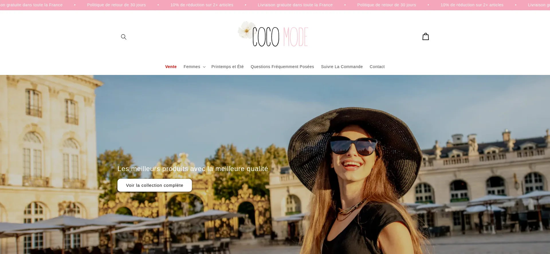 Website screenshot of Coco-mode.com