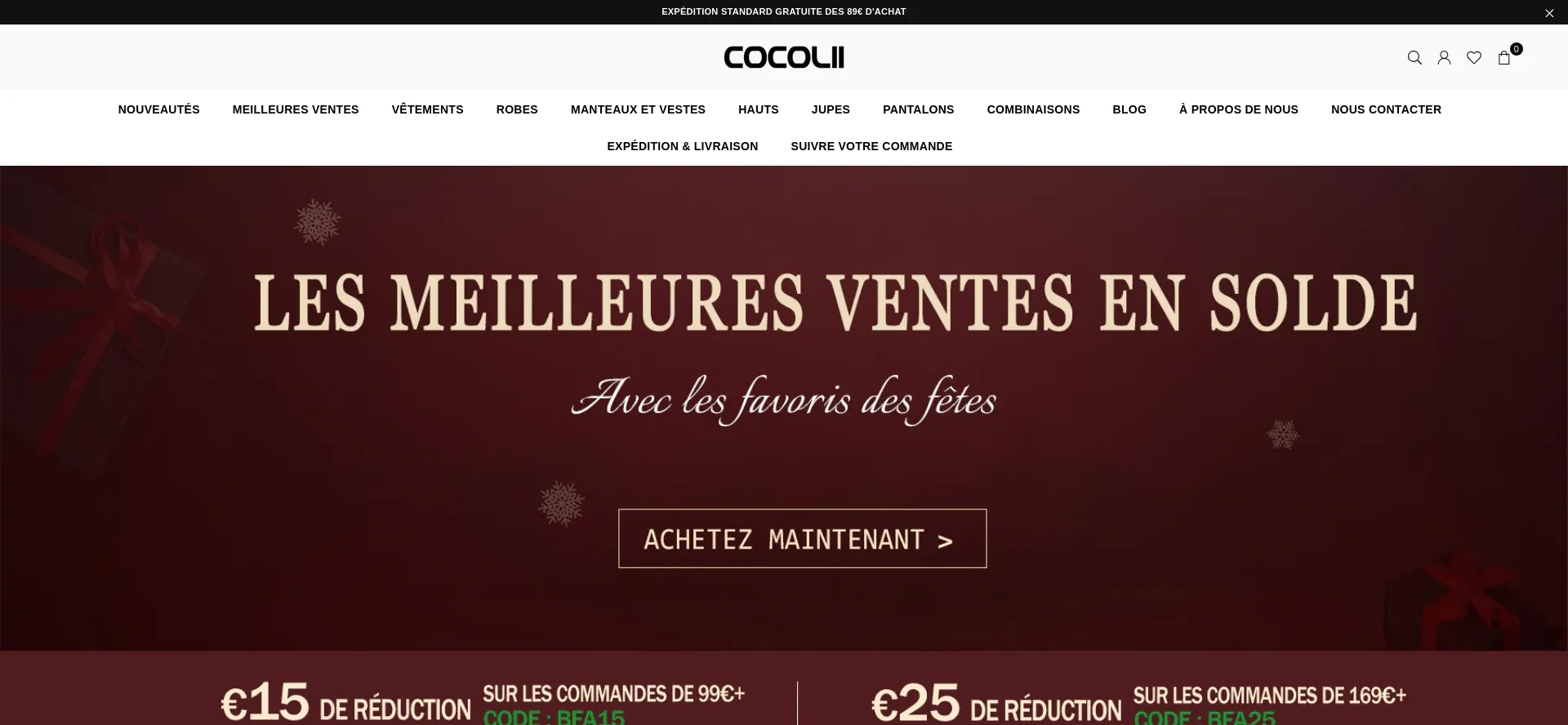 Website screenshot of Cocolii.com