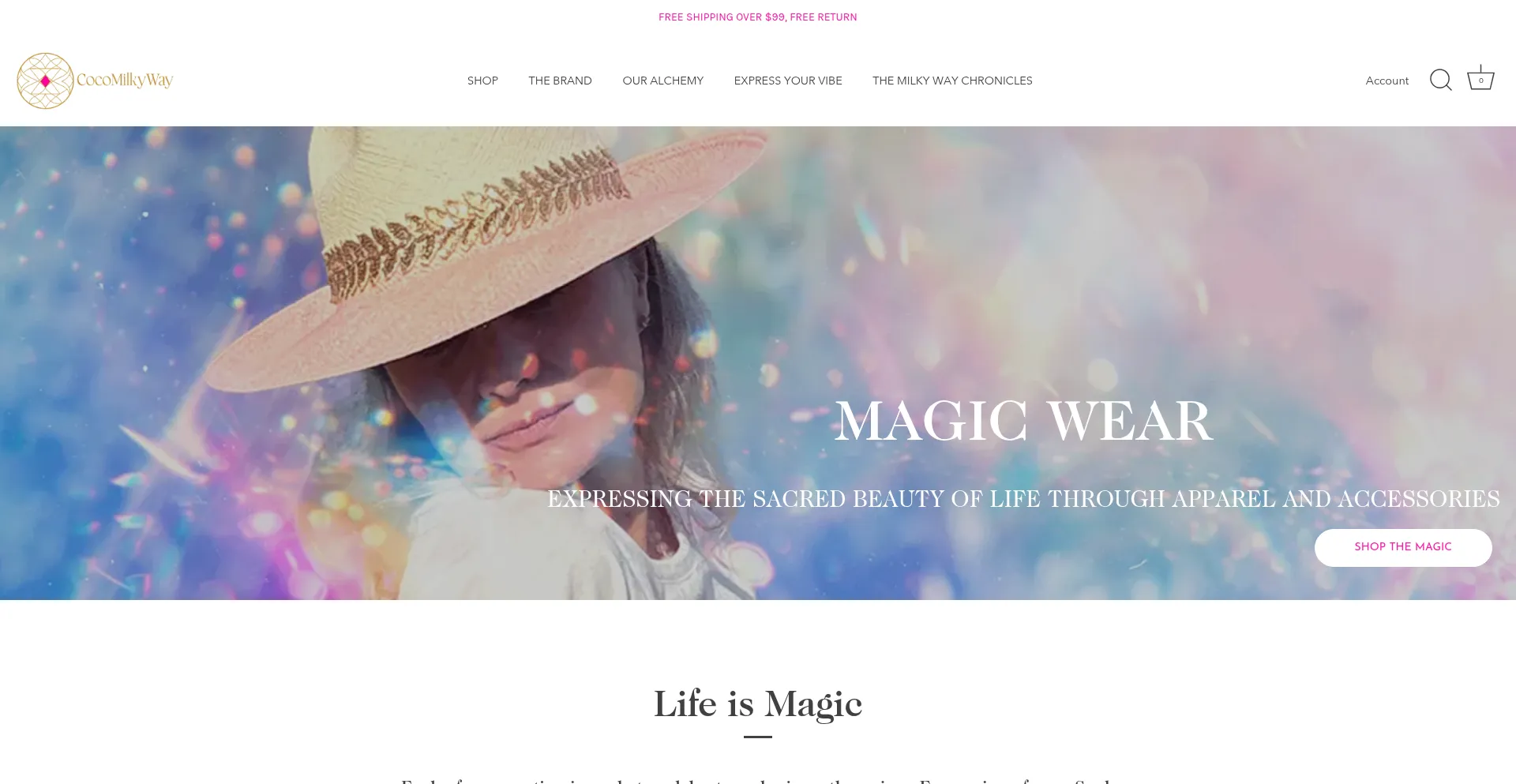 Website screenshot of Cocomilkyway.com