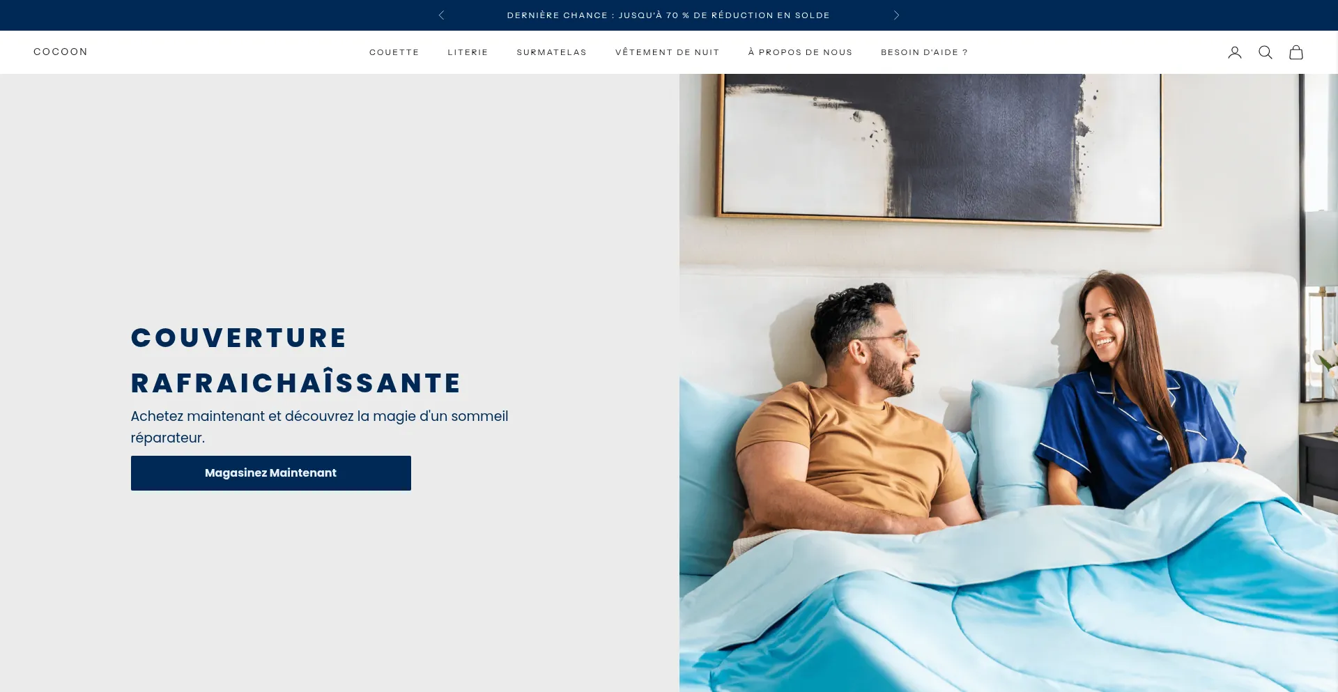 Website screenshot of Cocoon-quebec.store