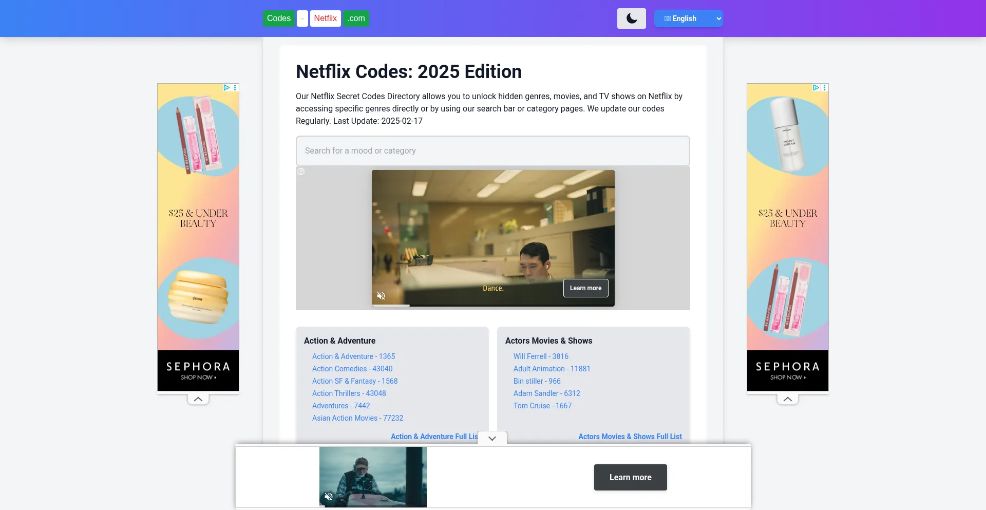 Codes-netflix.com Screenshot