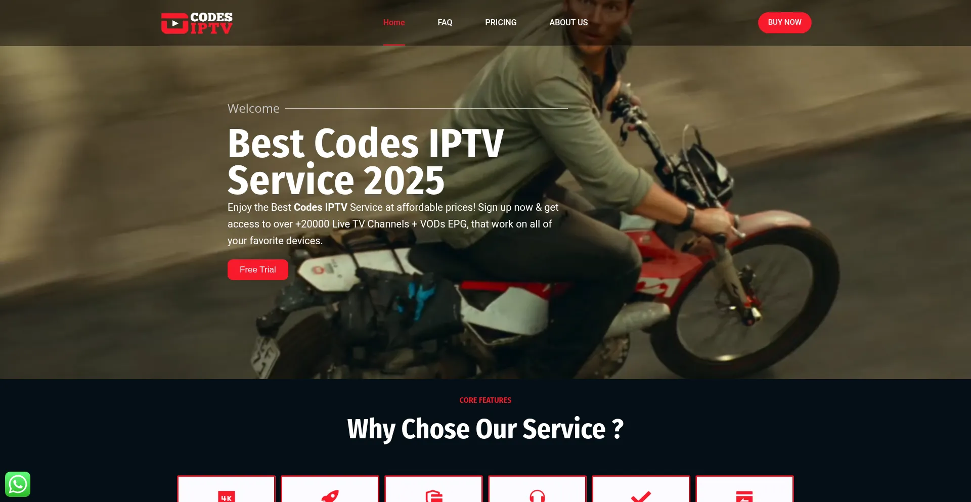 Website screenshot of Codesiptv.com