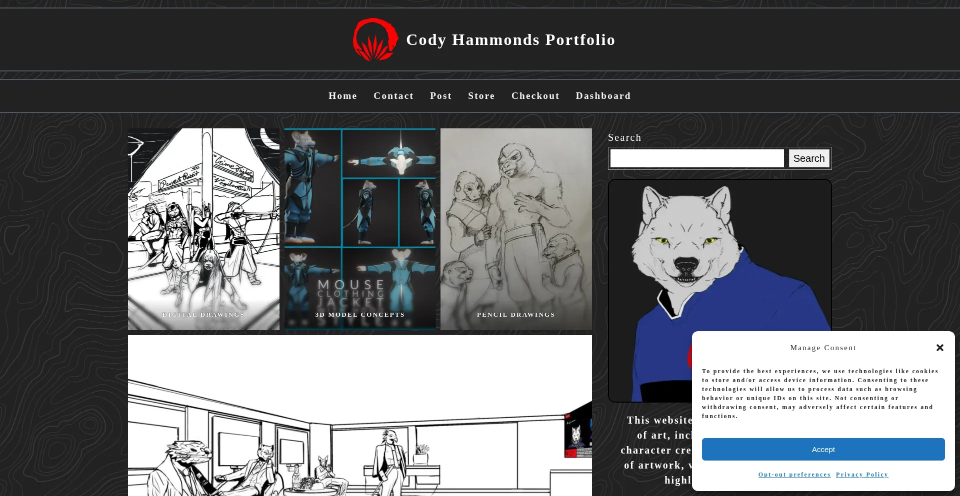 Website screenshot of Codyhammonda.com
