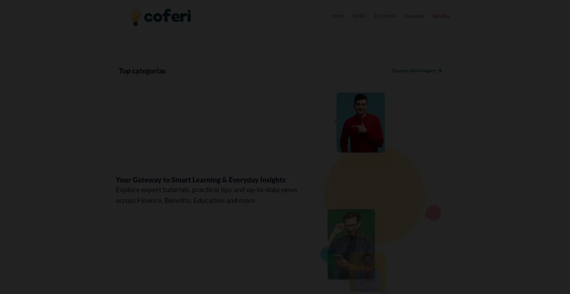 Website screenshot of Coferi.com