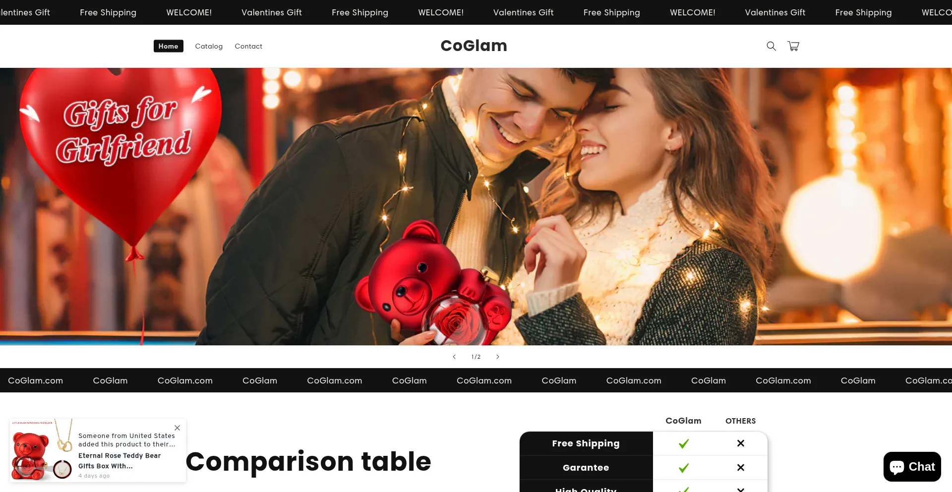 Website screenshot of Coglam.com