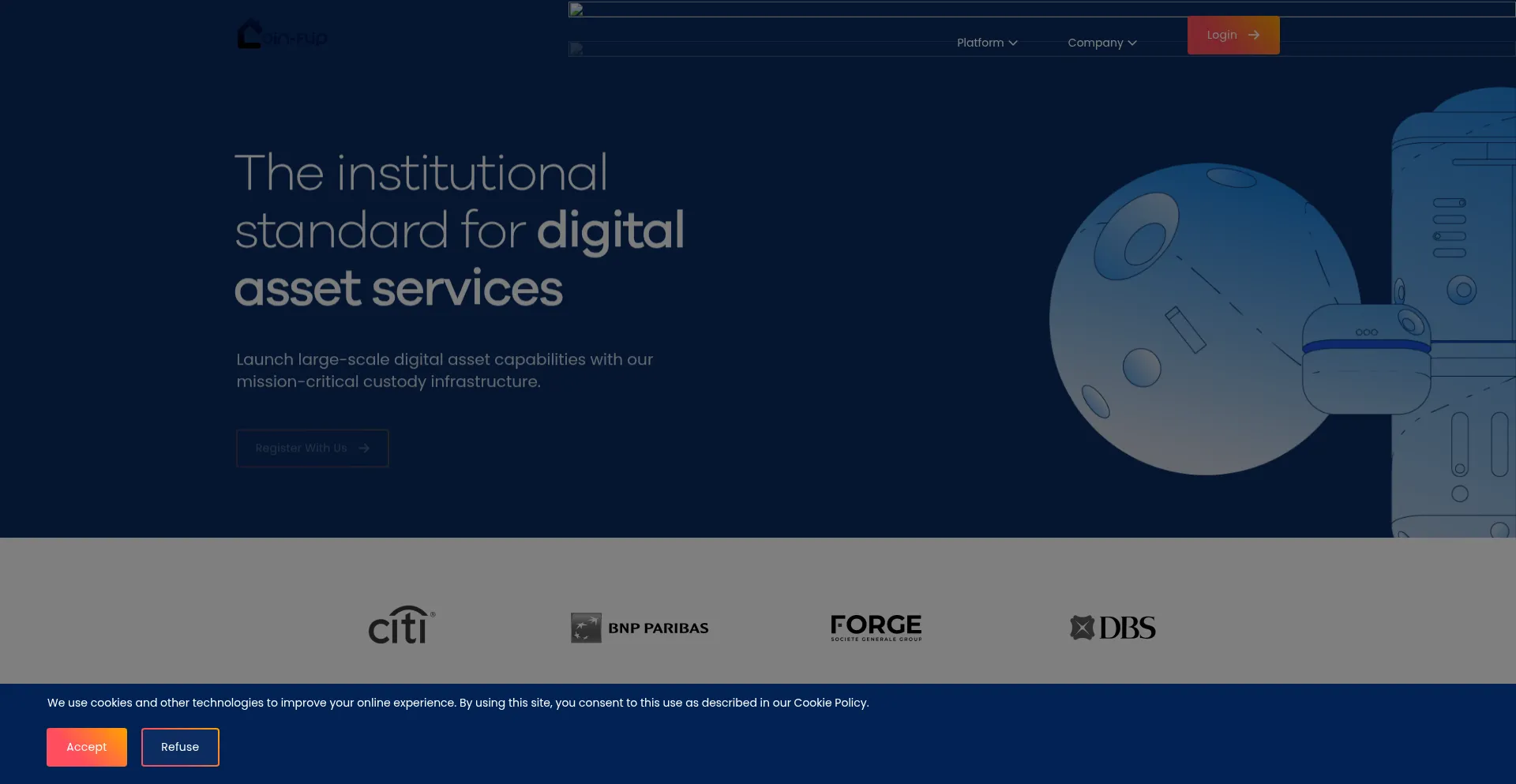 Website screenshot of Coin-flip.net