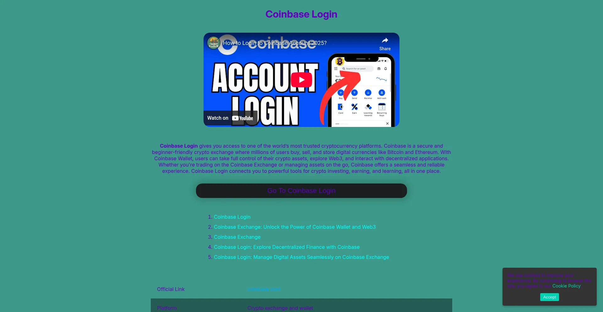 Website screenshot of Coin-money-about.com