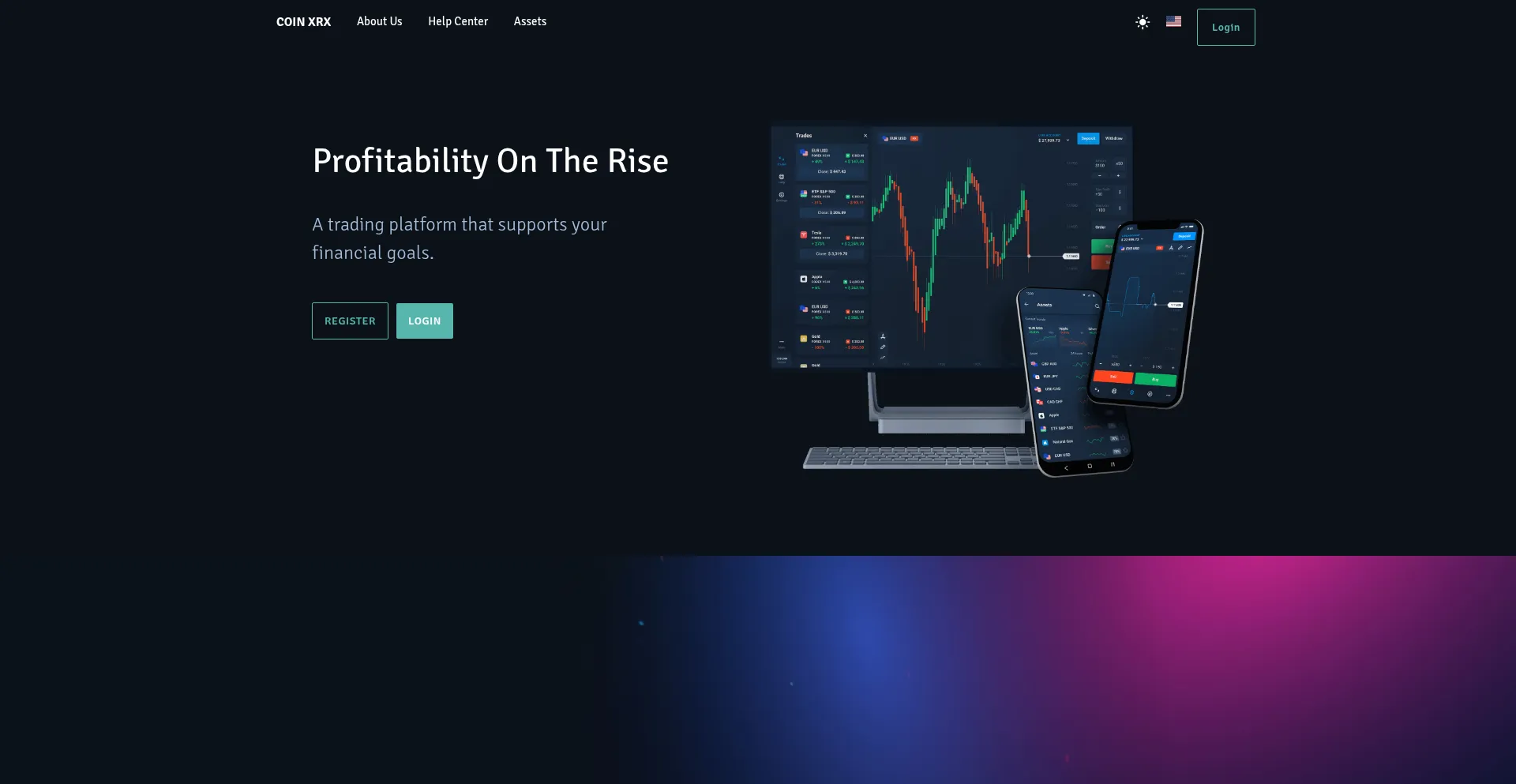 Website screenshot of Coin-xrx.com