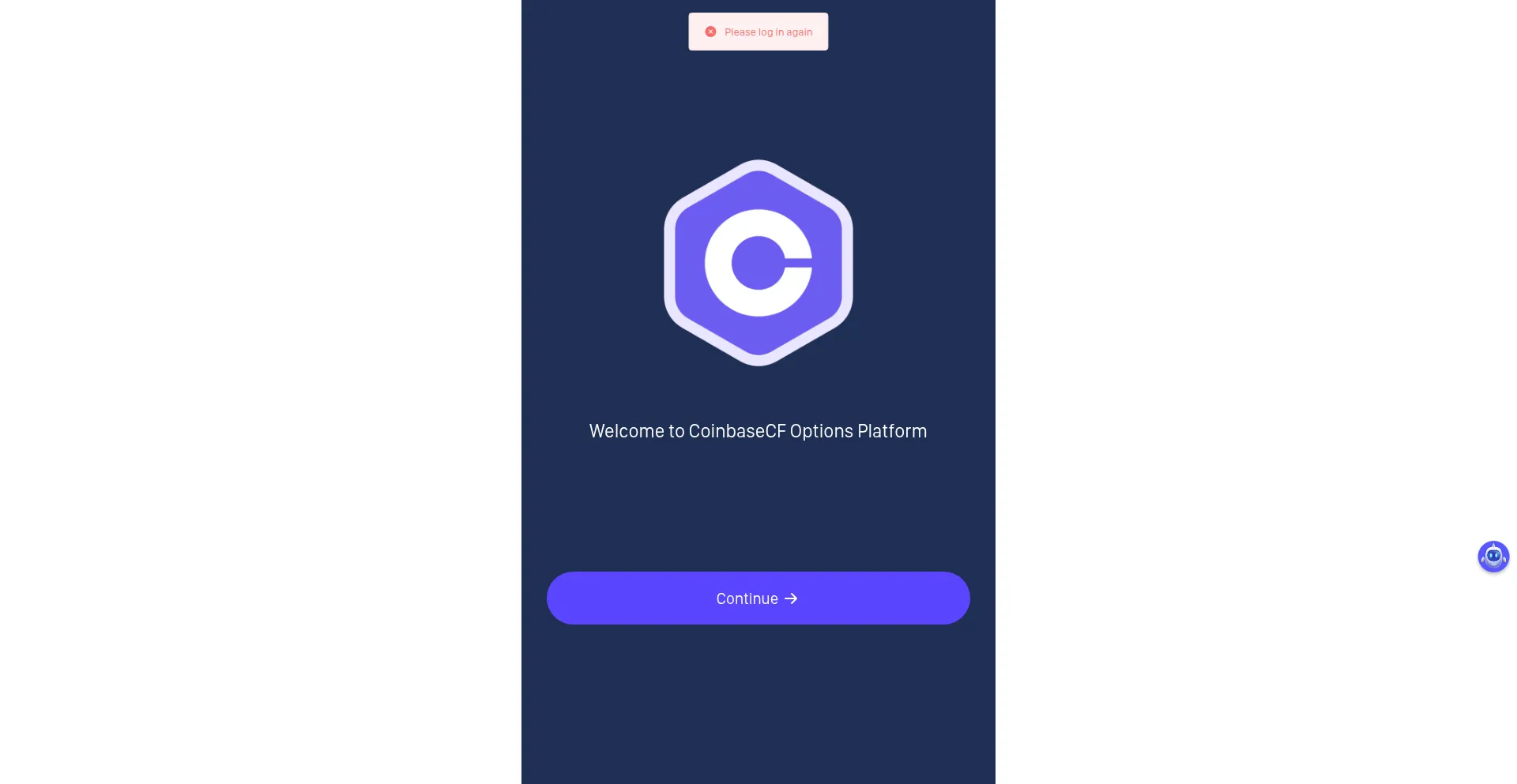 Website screenshot of Coinbasecf.com
