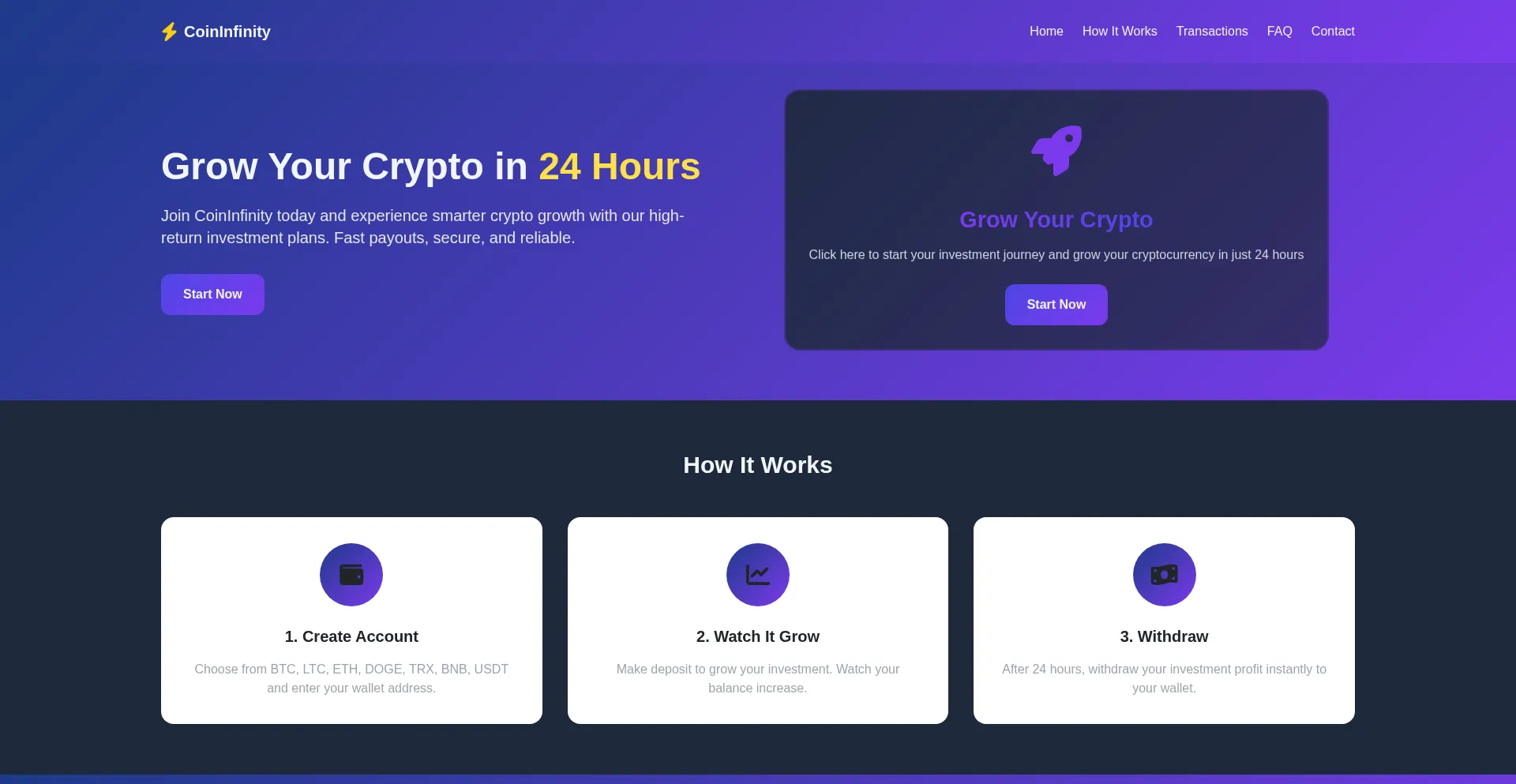Coininfinity.cc Screenshot