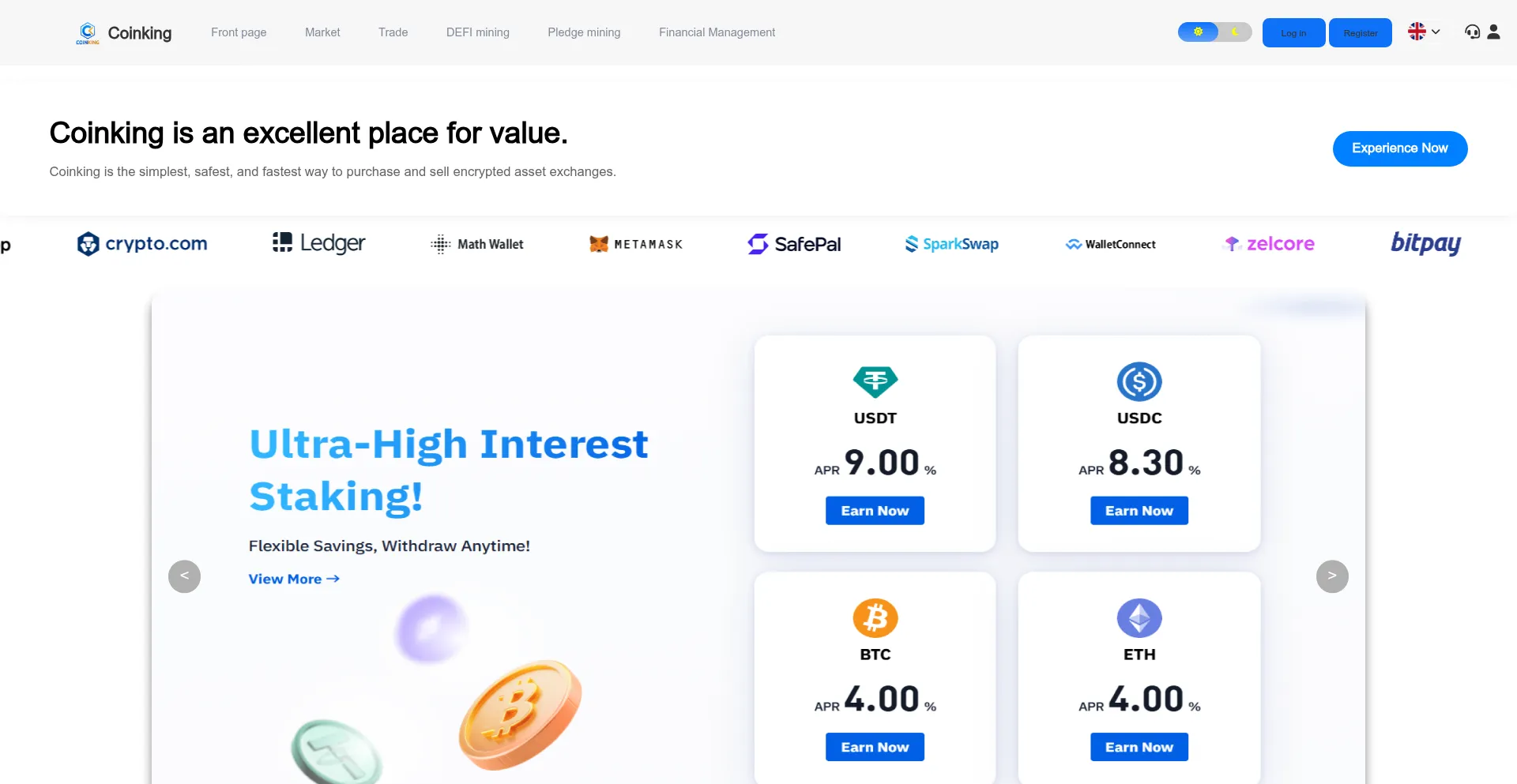 Website screenshot of Coinklng.top