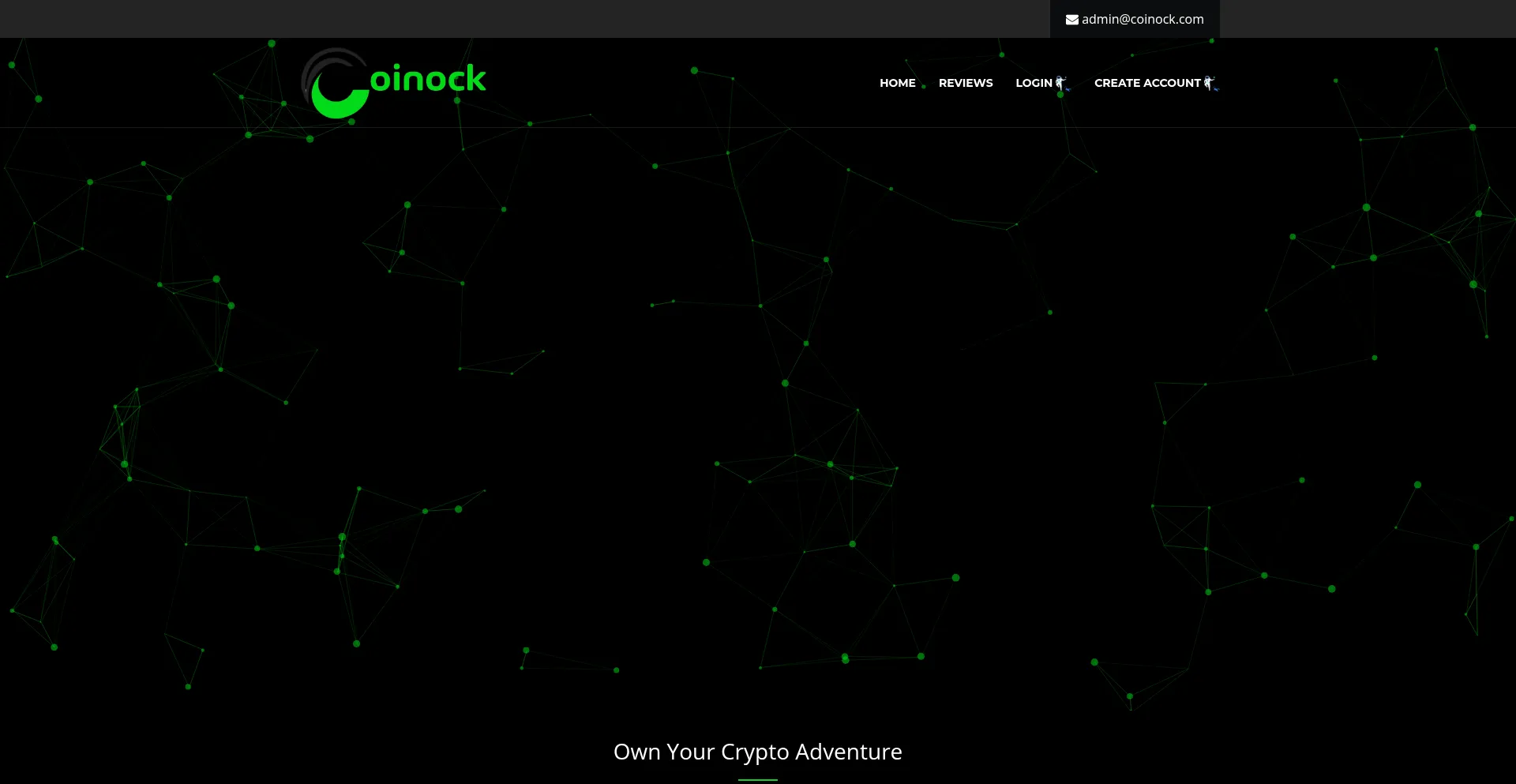 Website screenshot of Coinock.com