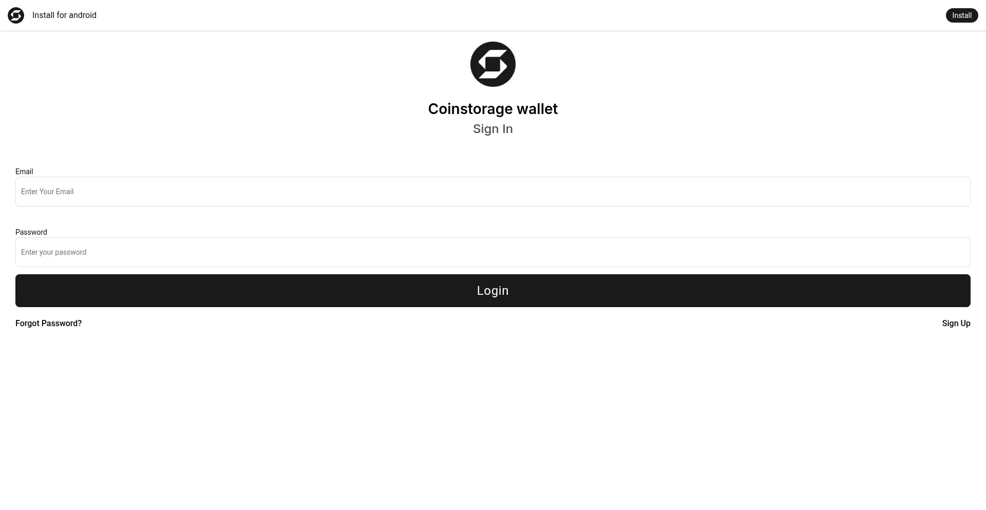 Website screenshot of Coinstoreuser.web.app