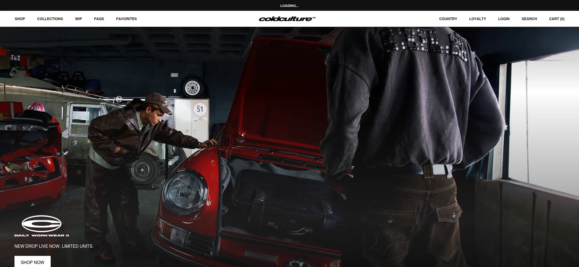 Website screenshot of Coldcultureworldwide.com