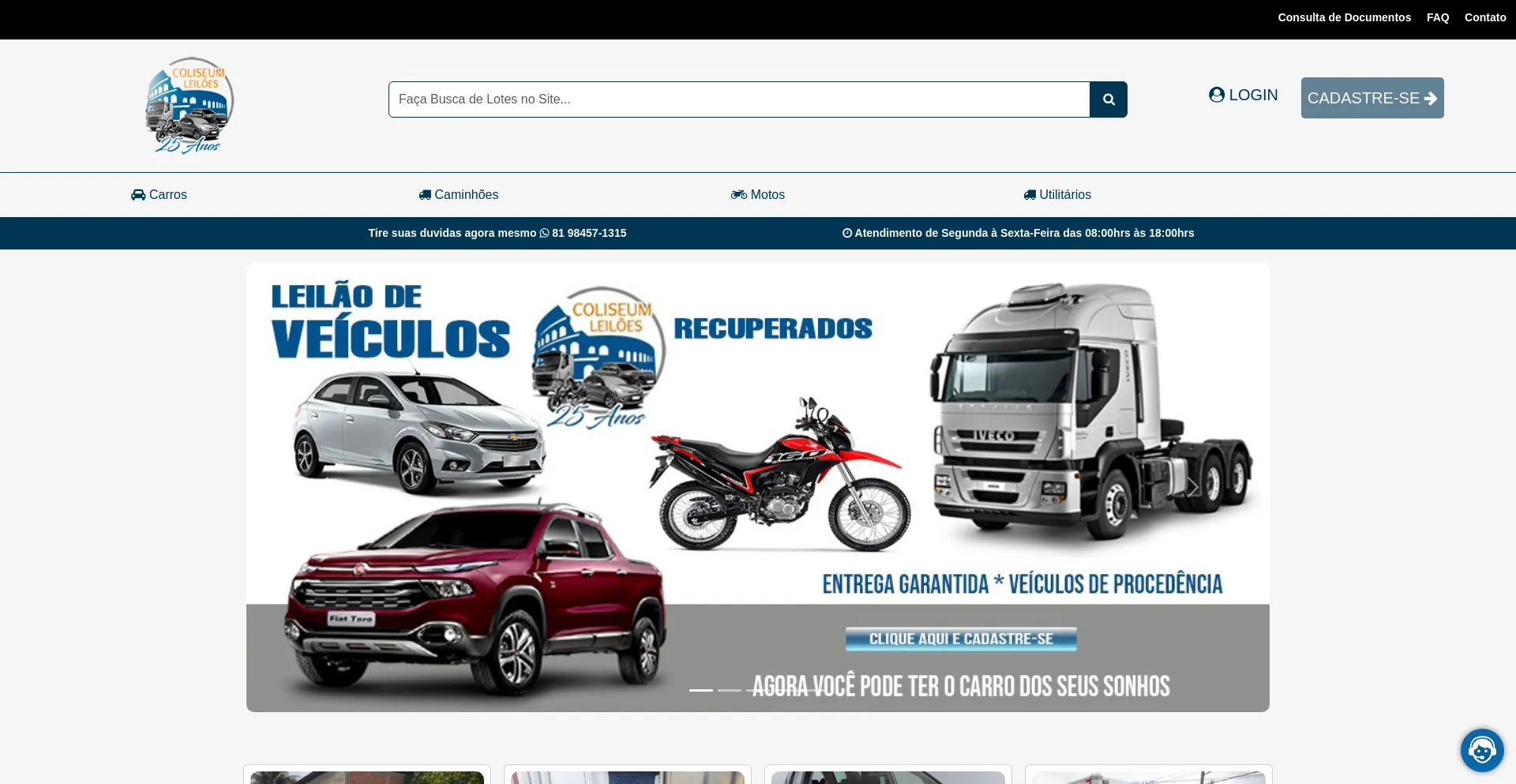 Website screenshot of Coliseumoficial.site