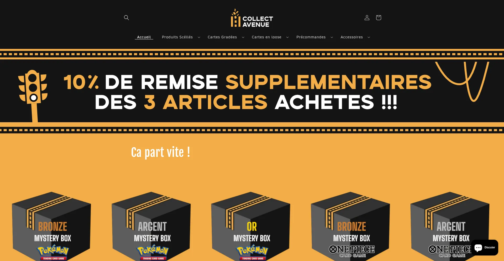 Website screenshot of Collect-avenue.com