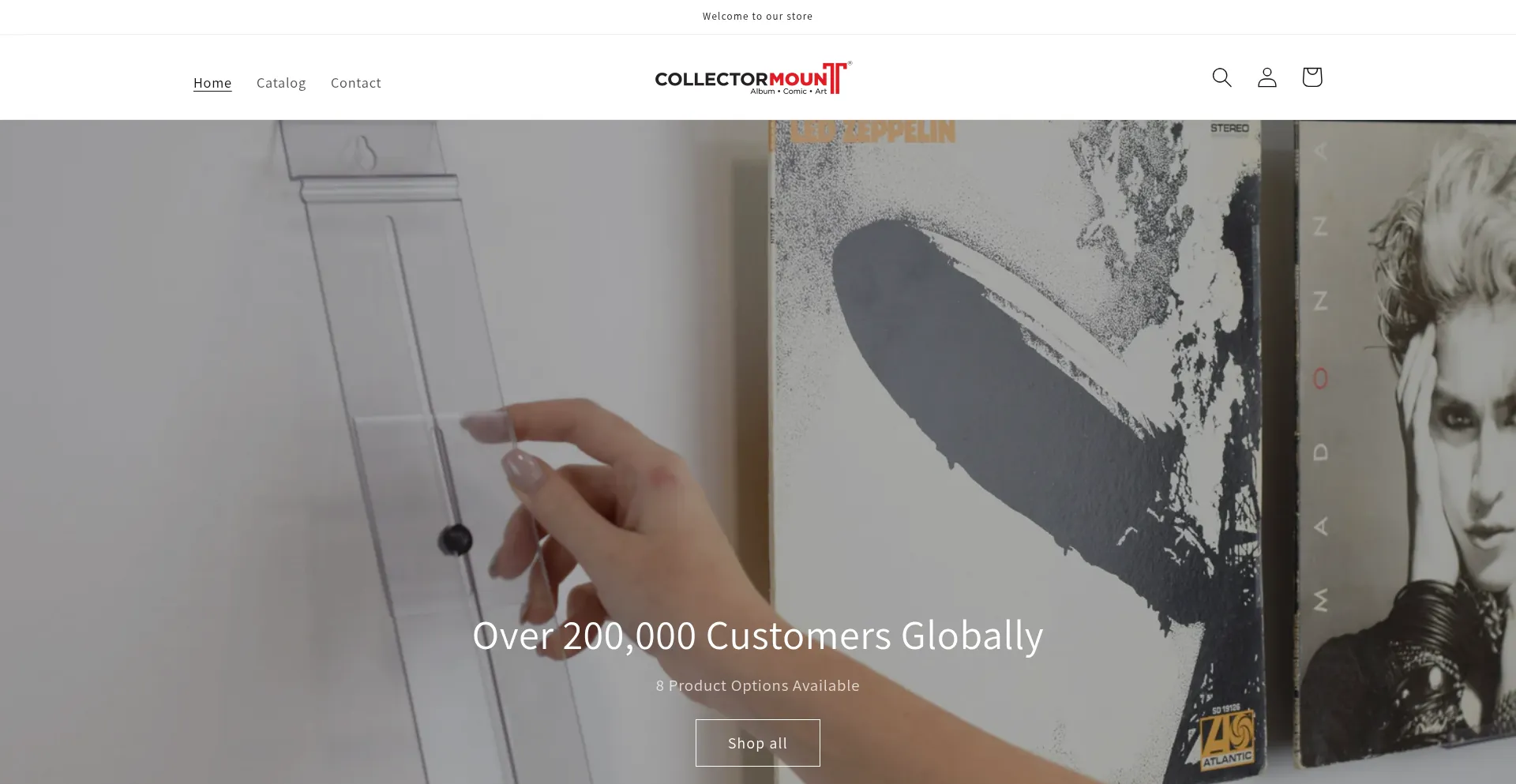 Website screenshot of Collectormount.com