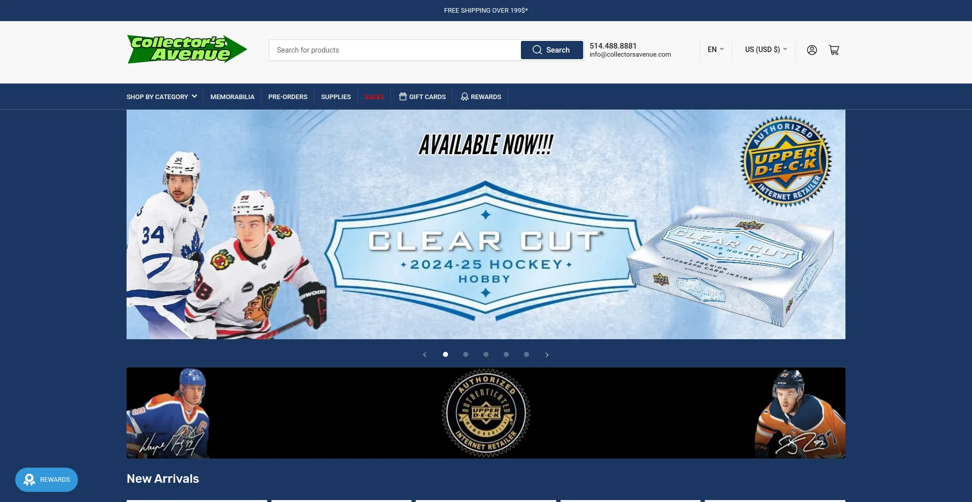 Website screenshot of Collectorsavenue.com