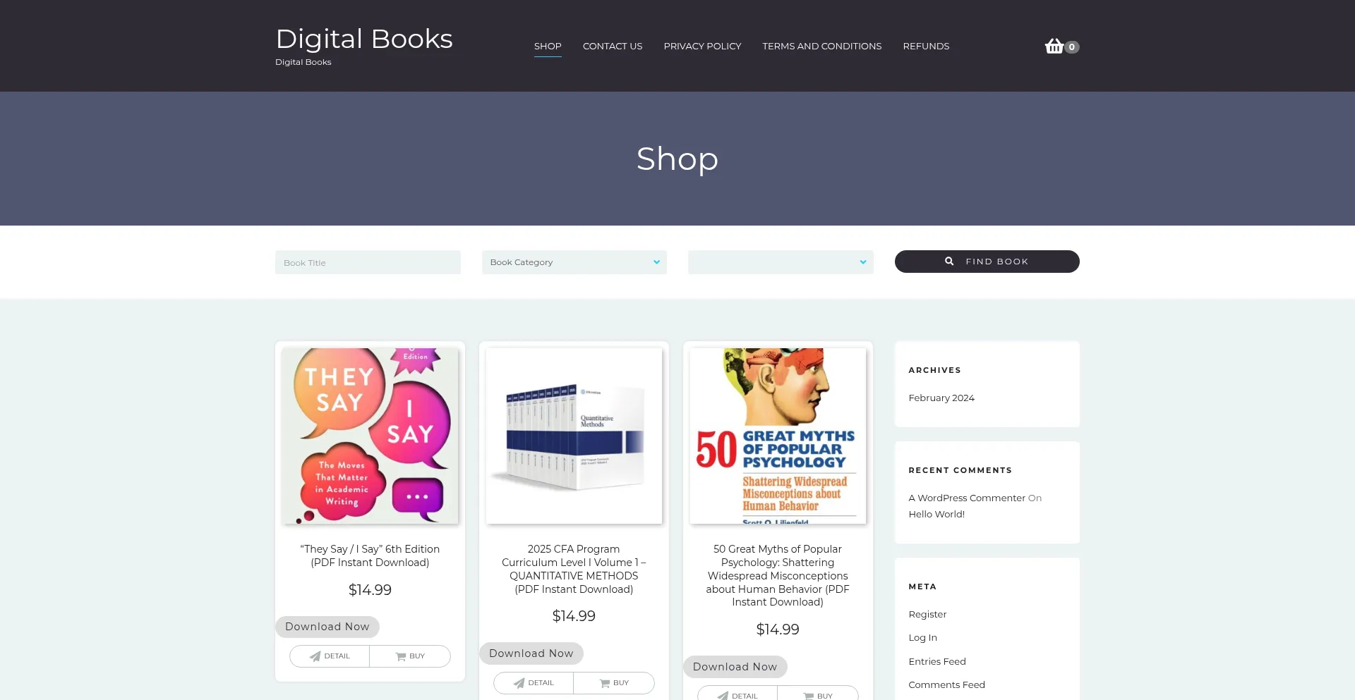 Website screenshot of Collegeetextbooks.online