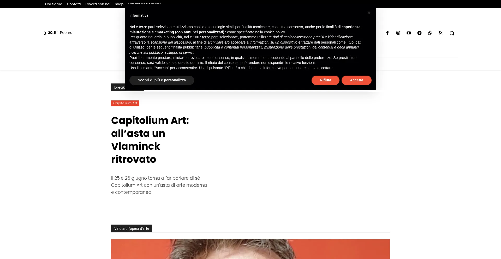 Website screenshot of Collezionedatiffany.com