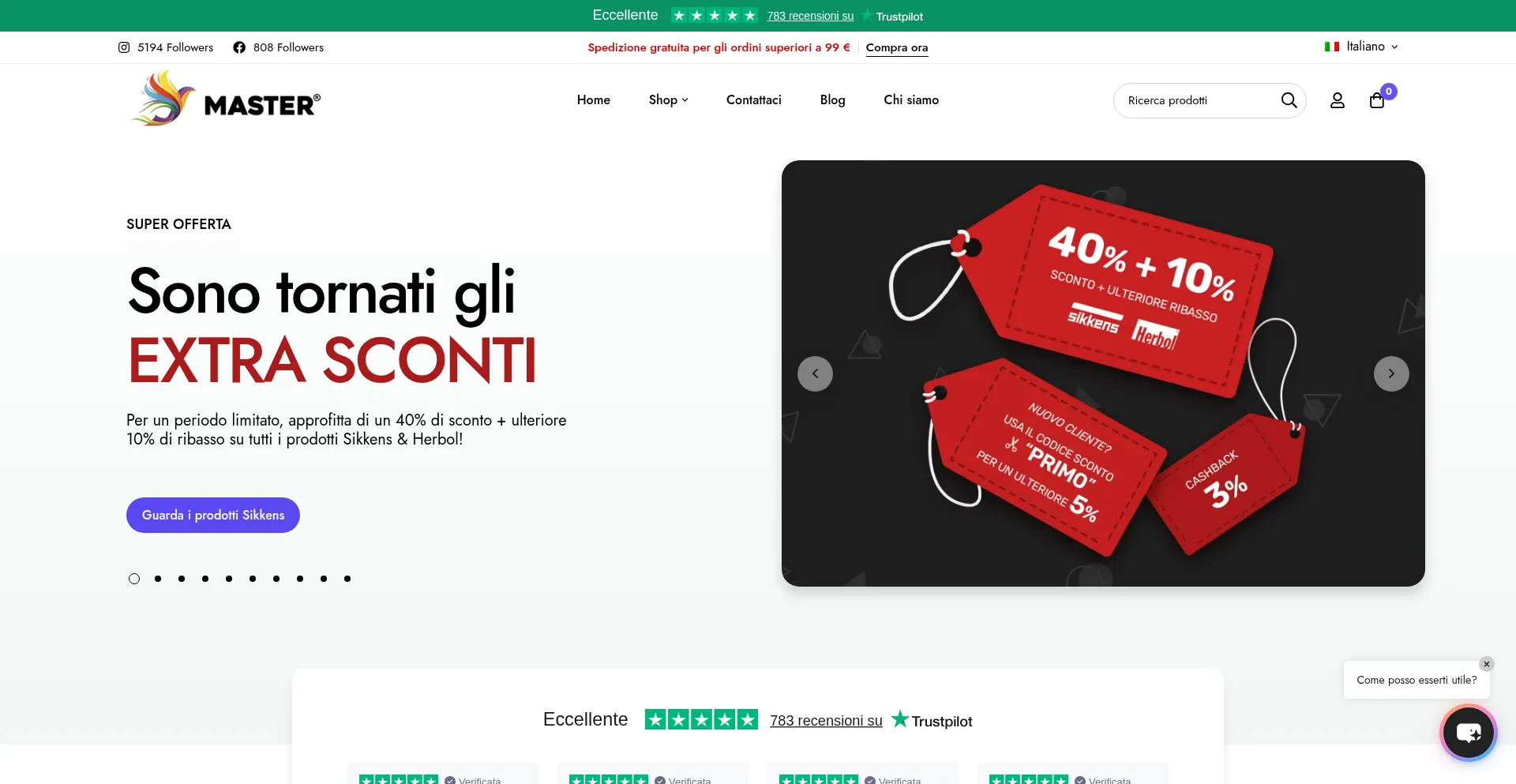 Website screenshot of Colorsofmaster.com